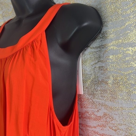 Tom Tailor Hot Orange/Red Round Neck Loose Style Top Size US 8 - Picture 6 of 15